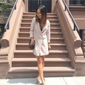 Topshop longline blush blazer